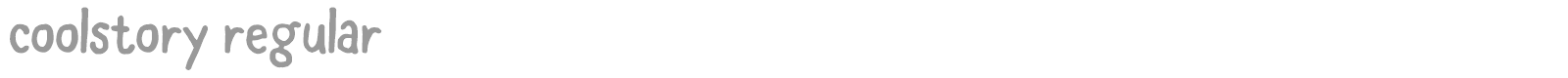 Cool Story font preview